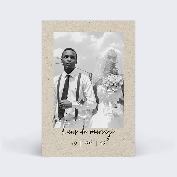 Invitation anniversaire mariage Esprit Chiné