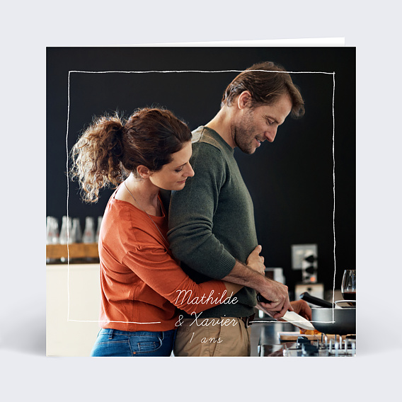 Invitation anniversaire mariage Trait de Crayon