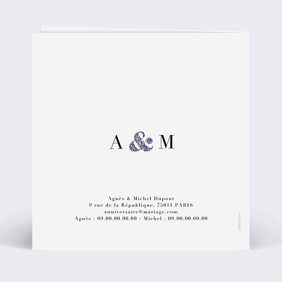 Invitation anniversaire de mariage Esperluette