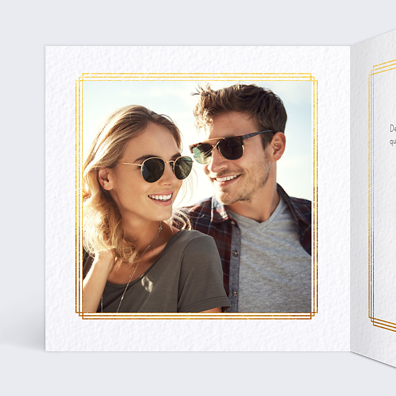 Invitation anniversaire mariage Esprit Gatsby Intérieur Gauche