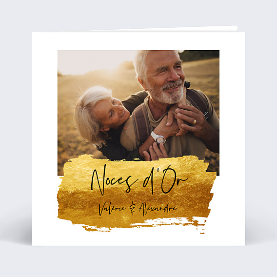 Invitation anniversaire de mariage Pinceau