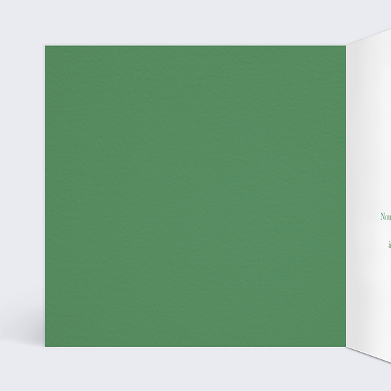 Invitation anniversaire mariage Typo Émeraude Intérieur Gauche