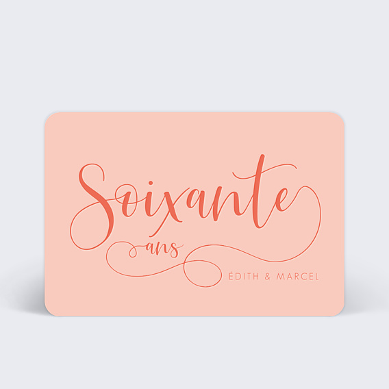 Invitation anniversaire mariage Milestone Soixante