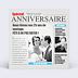 Invitation anniversaire mariage Journal