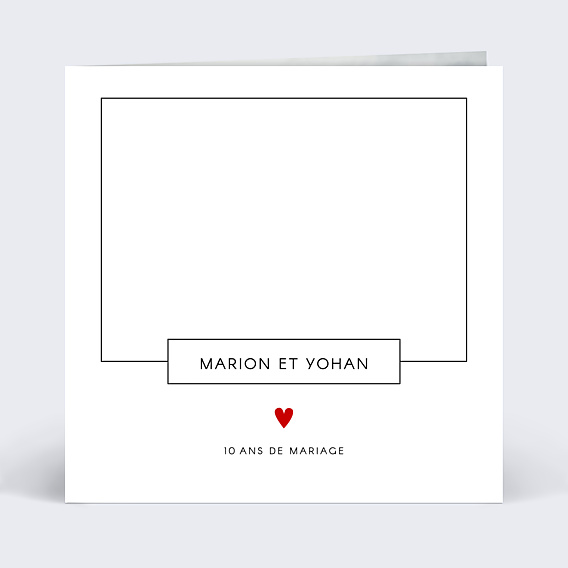 Invitation anniversaire mariage Découpe Love Letter