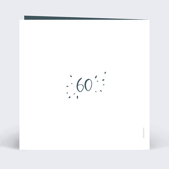 Invitation anniversaire mariage Typo Diamant Verso