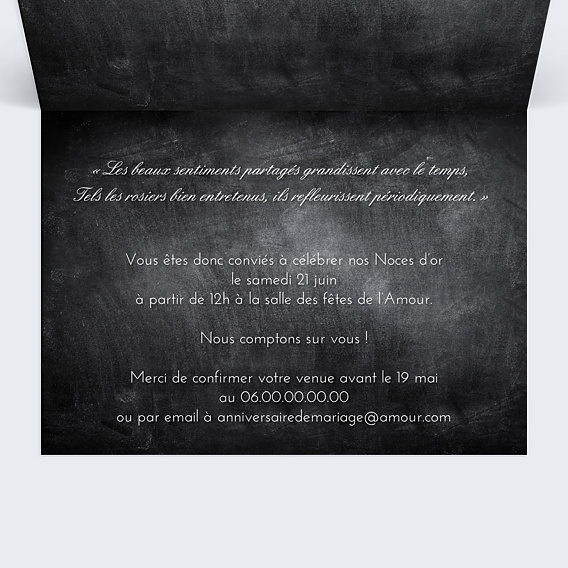 Invitation anniversaire de mariage Avant-Après