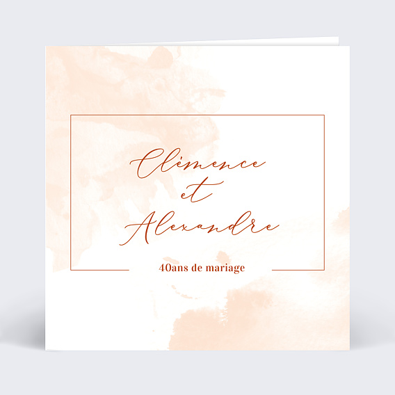 Invitation anniversaire mariage Été Indien