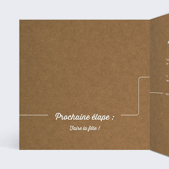 Invitation anniversaire de mariage Timeline Kraft