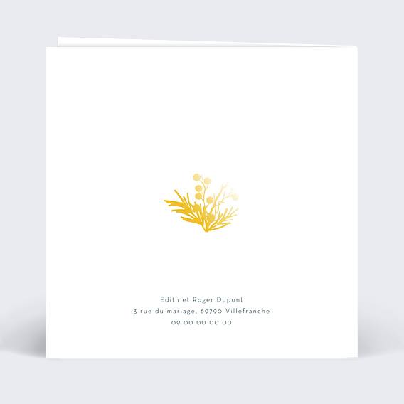Invitation anniversaire de mariage Dorure Marianne