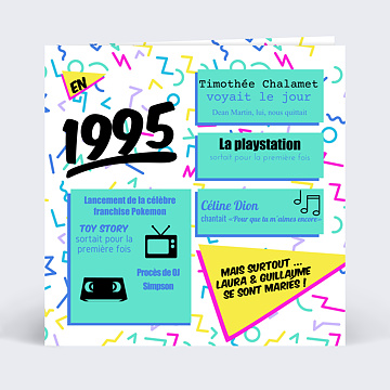 Invitation Anniversaire de Mariage Annes 90