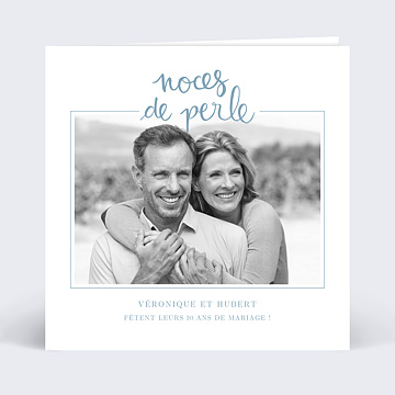 Invitation Anniversaire de Mariage Typo Perle