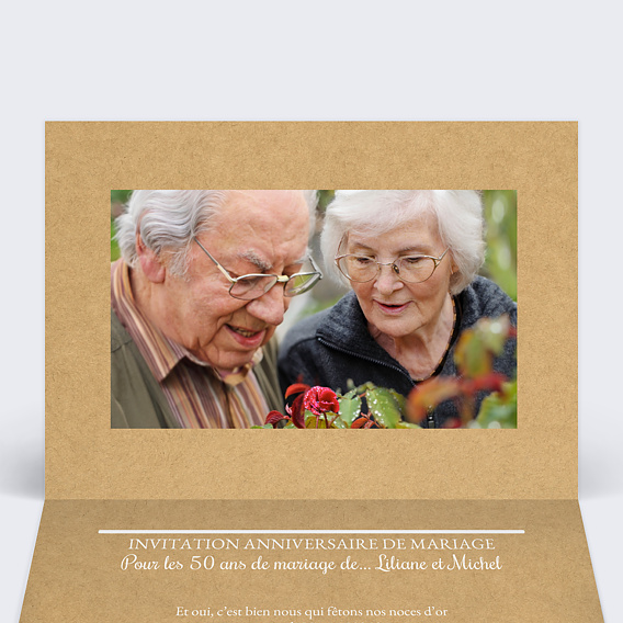 Invitation anniversaire de mariage Devine Qui C’est