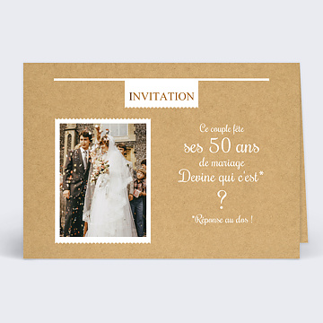 Invitation Anniversaire de Mariage Devine Qui Cest