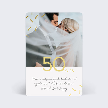 Invitation Anniversaire de Mariage 10 ans chic