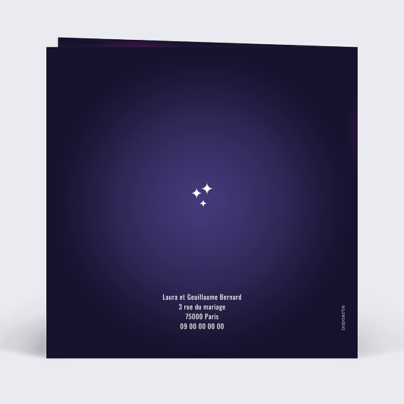 Invitation anniversaire mariage Années 80 Verso