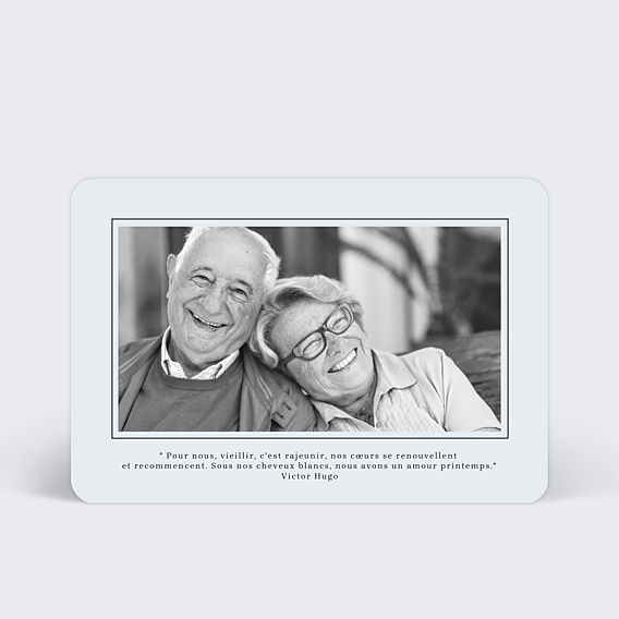 Invitation anniversaire mariage Carte Postale Chic
