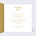 Invitation anniversaire mariage Typo Ocre  Intérieur Droit