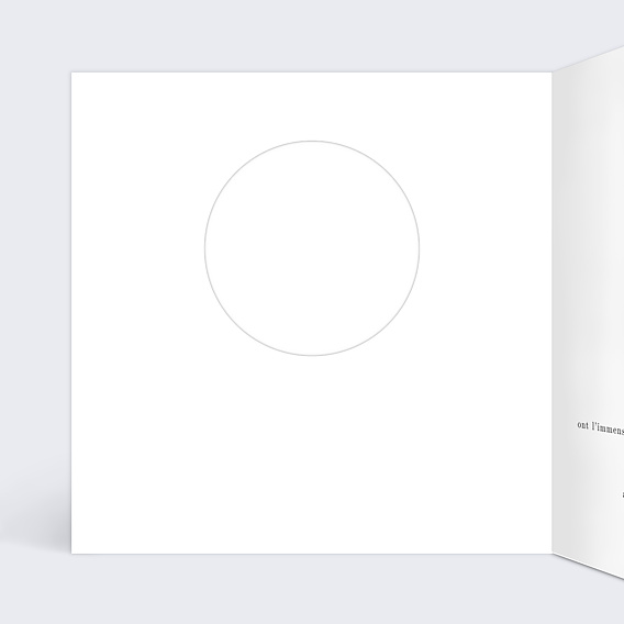 Invitation anniversaire mariage Découpe Couronnée Intérieur Gauche