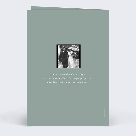 Invitation anniversaire mariage Pellicule Souvenirs Verso