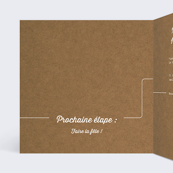Invitation anniversaire de mariage Timeline Kraft