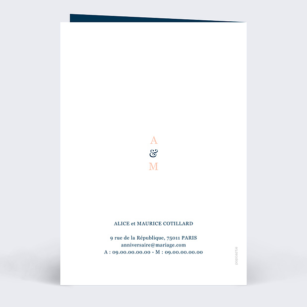 Anniversaire de Mariage Caractère Verso