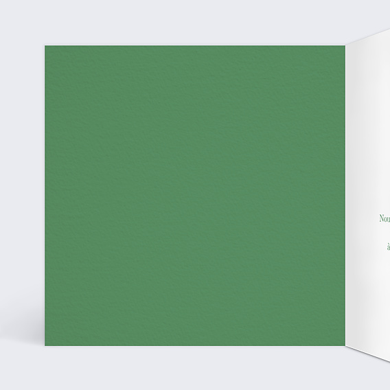 Invitation anniversaire mariage Typo Émeraude Intérieur Gauche