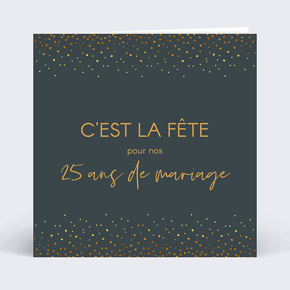 Invitation anniversaire mariage Élégance