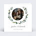 Invitation anniversaire de mariage Découpe Eucalyptus Couronne
