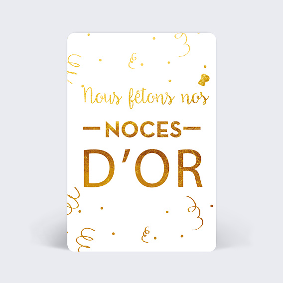 Invitation anniversaire mariage Fête Ocre