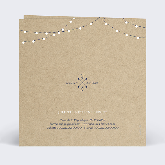 Invitation anniversaire de mariage Notre Histoire