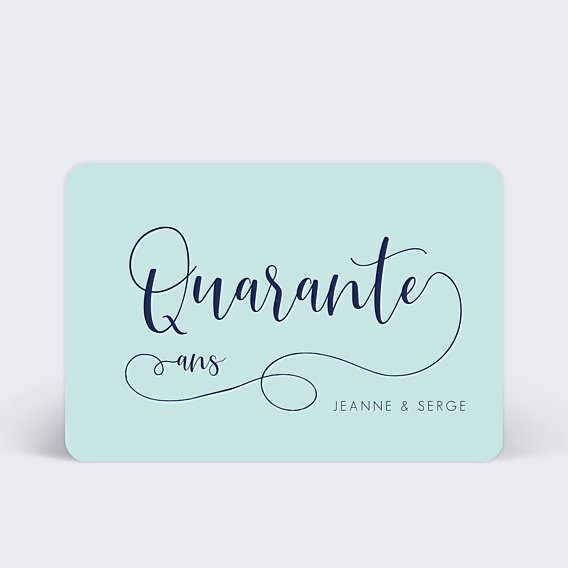 Invitation anniversaire de mariage Milestone Quarante