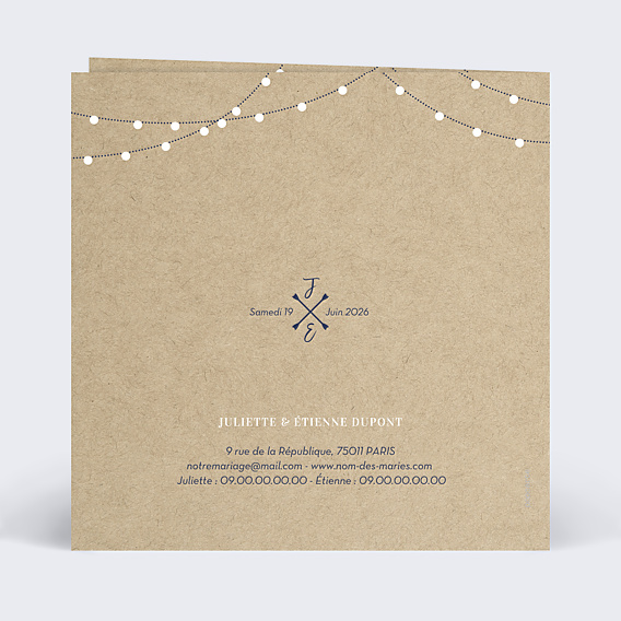 Invitation anniversaire de mariage Notre Histoire