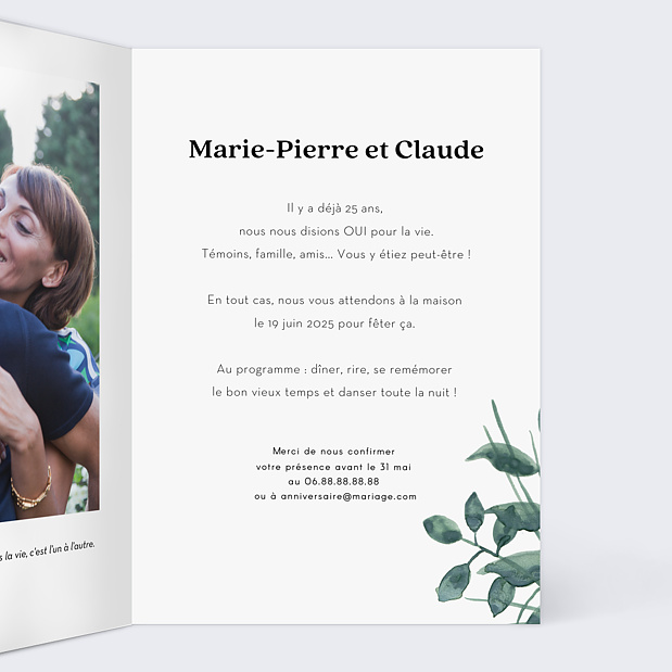 Anniversaire de Mariage Luxe Intérieur Droit