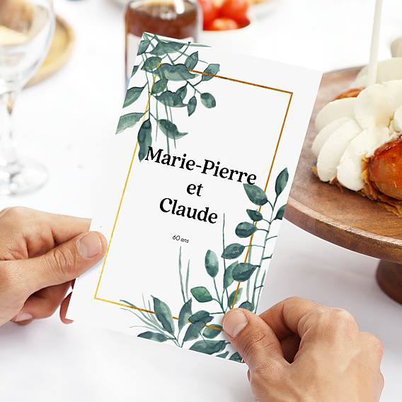 Invitation anniversaire de mariage Luxe