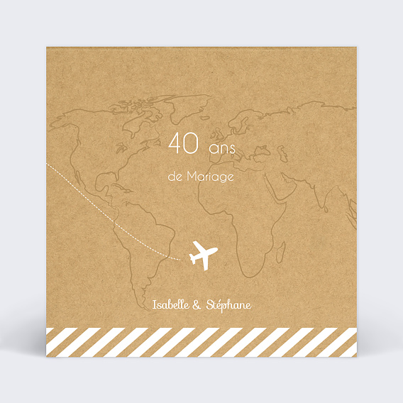 Invitation anniversaire mariage Ensemble en Vadrouille