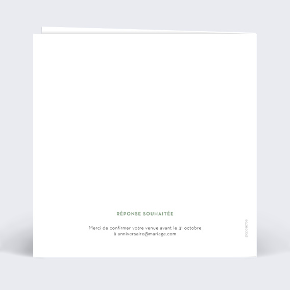 Invitation anniversaire de mariage Découpe Eucalyptus Couronne
