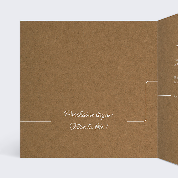 Invitation anniversaire de mariage Timeline Kraft