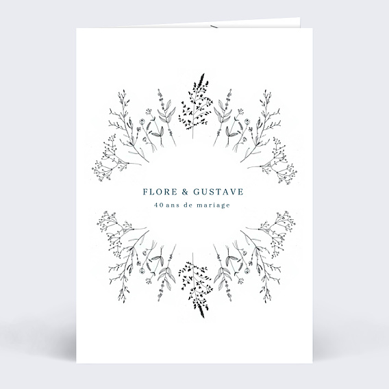 Invitation anniversaire de mariage Idylle