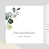 Invitation anniversaire mariage Dorure Eucalyptus Intérieur Gauche