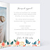 Invitation anniversaire de mariage Envolée Florale
