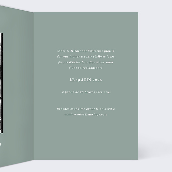 Invitation anniversaire de mariage Pellicule Souvenirs