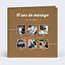 Invitation anniversaire de mariage Timeline Kraft