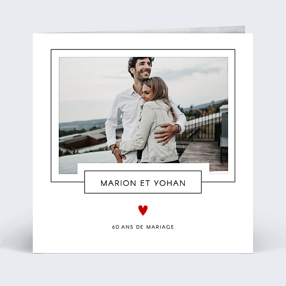 Invitation anniversaire de mariage Découpe Love Letter