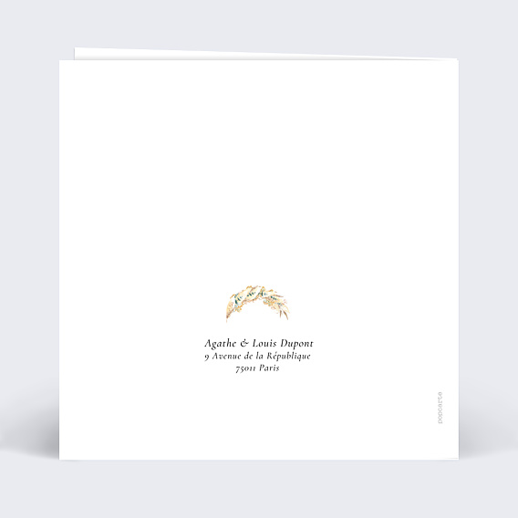 Invitation anniversaire de mariage Bohème Chic