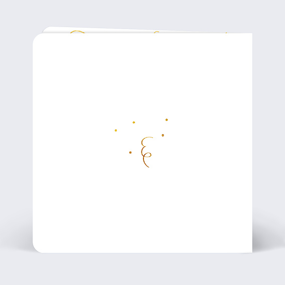 Invitation anniversaire mariage Fête Ocre Verso