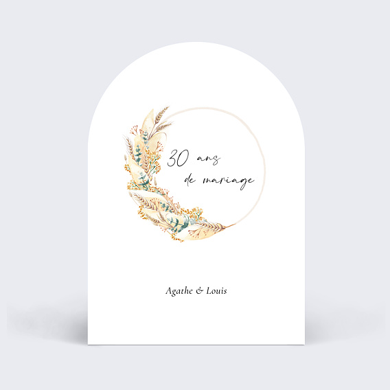 Invitation anniversaire mariage Bohème Chic