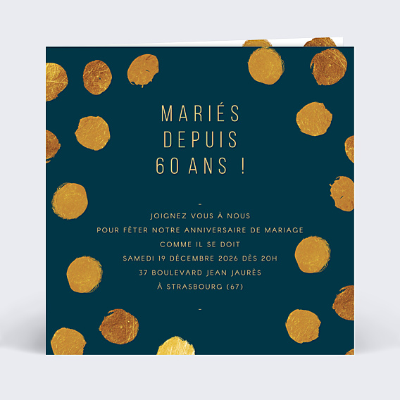 Invitation anniversaire de mariage Graphique Chic