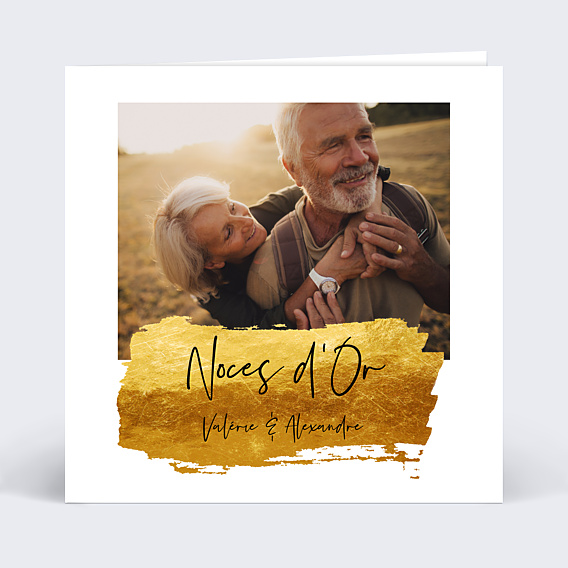 Invitation anniversaire de mariage Pinceau