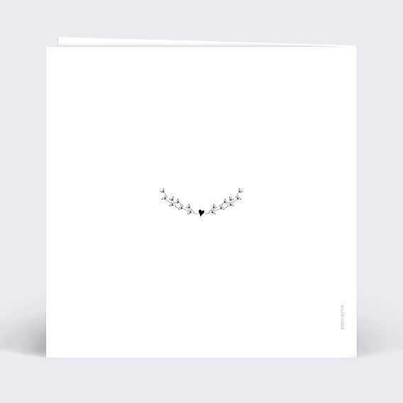 Invitation anniversaire de mariage Cœur Bucolique